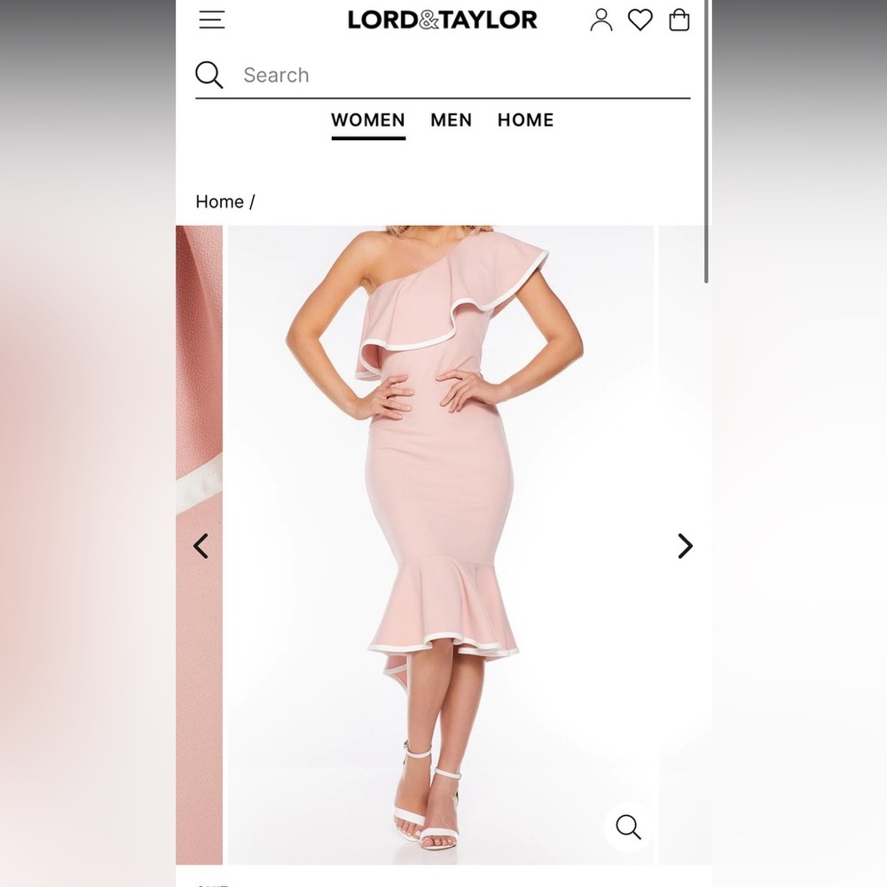 Pink one shoulder dress